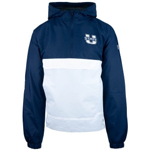 Men's U-State aggie bull blockcolor navy windbreaker jacket